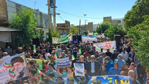 راهپیمایی ۱۳ آبان ماه مردم شهید پرورش و همیشه در صحنه شهرستان باغملک