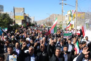 همزمان با سراسر کشور ، راهپیمایی با شکوه ۲۲ بهمن در شهرستان باغملک برگزار شد