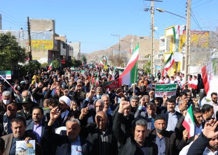 همزمان با سراسر کشور ، راهپیمایی با شکوه ۲۲ بهمن در شهرستان باغملک برگزار شد