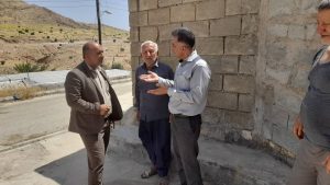 رئیس اداره آبفا باغملک از روستای چال محمد حسین و وضعیت آب شرب آن بازدید کرد