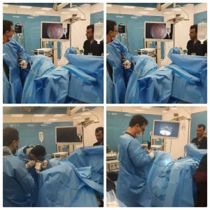 انجام اولین عمل سنگ شکن کلیه و مجاری ادراری درون اندامی (TUL) در بیمارستان شهید طباطبایی شهرستان باغملک
