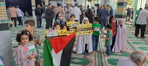 اعلام انزجار نمازگزاران در شهرستان باغملک و حمایت از کودکان فلسطین